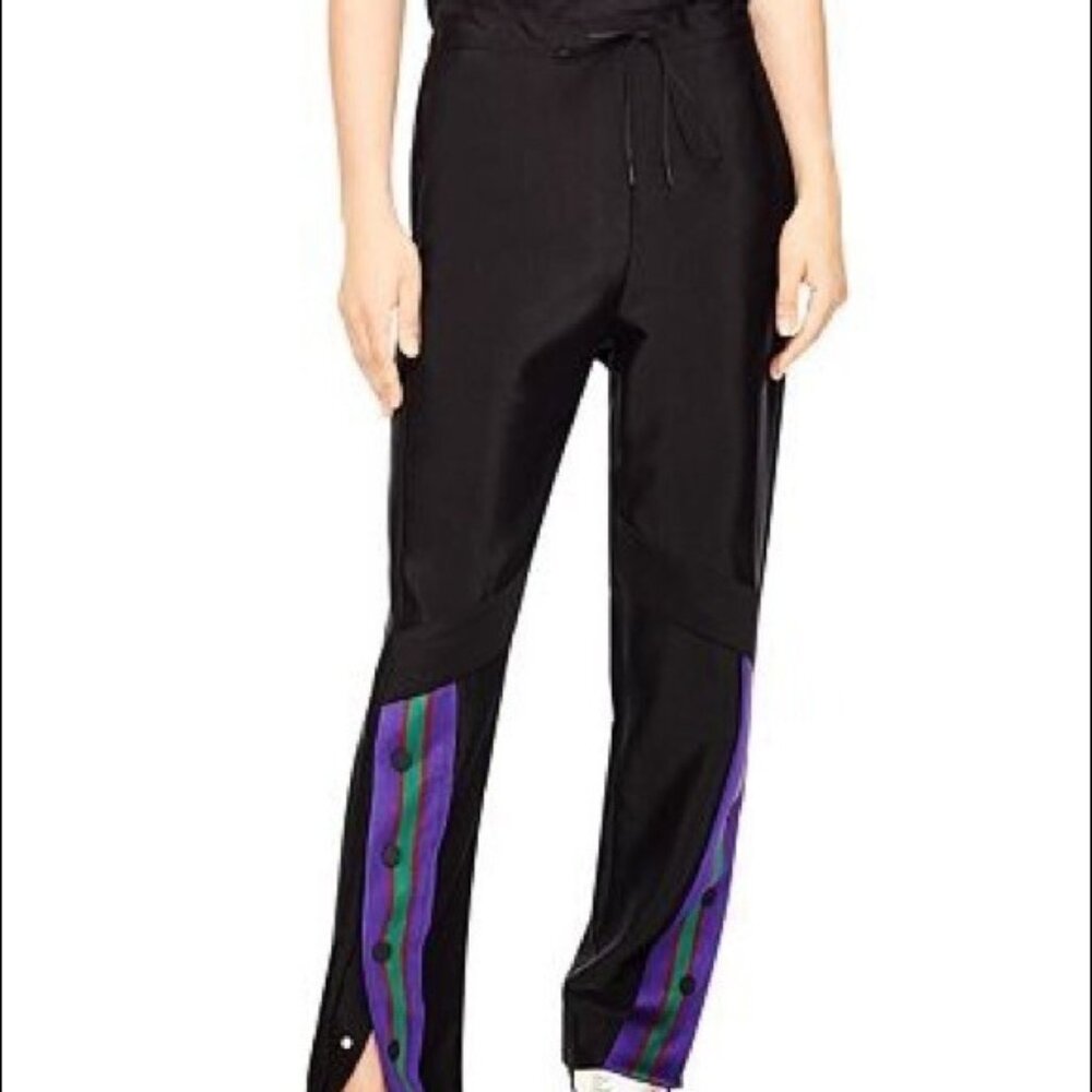 Sandro Womens 42 Size 10 US Patricia Stripe Track Pants Pull On Drawstring Waist